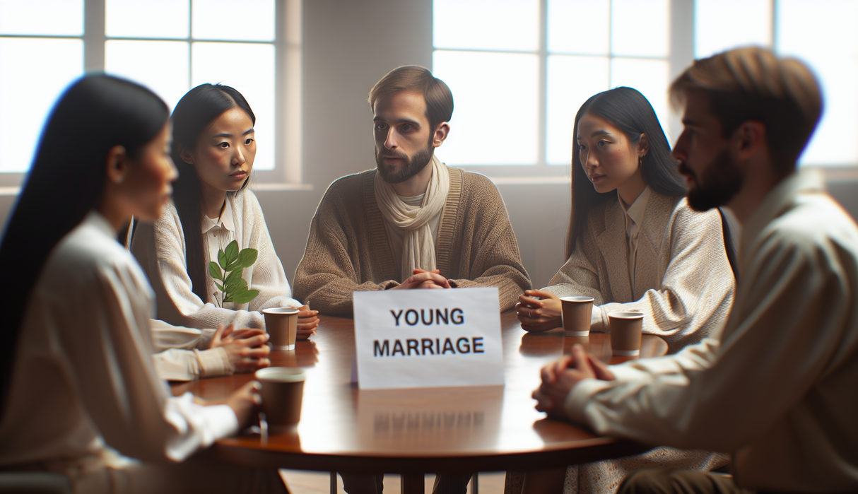 alt_text: "Diskusi tentang tren dan risiko nikah muda dalam masyarakat saat ini."