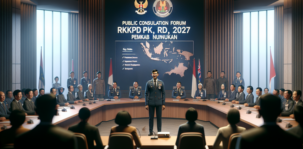 alt_text: Poster "Nunukan Menatap 2027" fokus pada sinergi pembangunan daerah untuk masa depan.