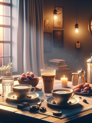 **alt_text:** Risiko dehidrasi saat puasa meningkat akibat konsumsi kopi dan teh berlebihan.