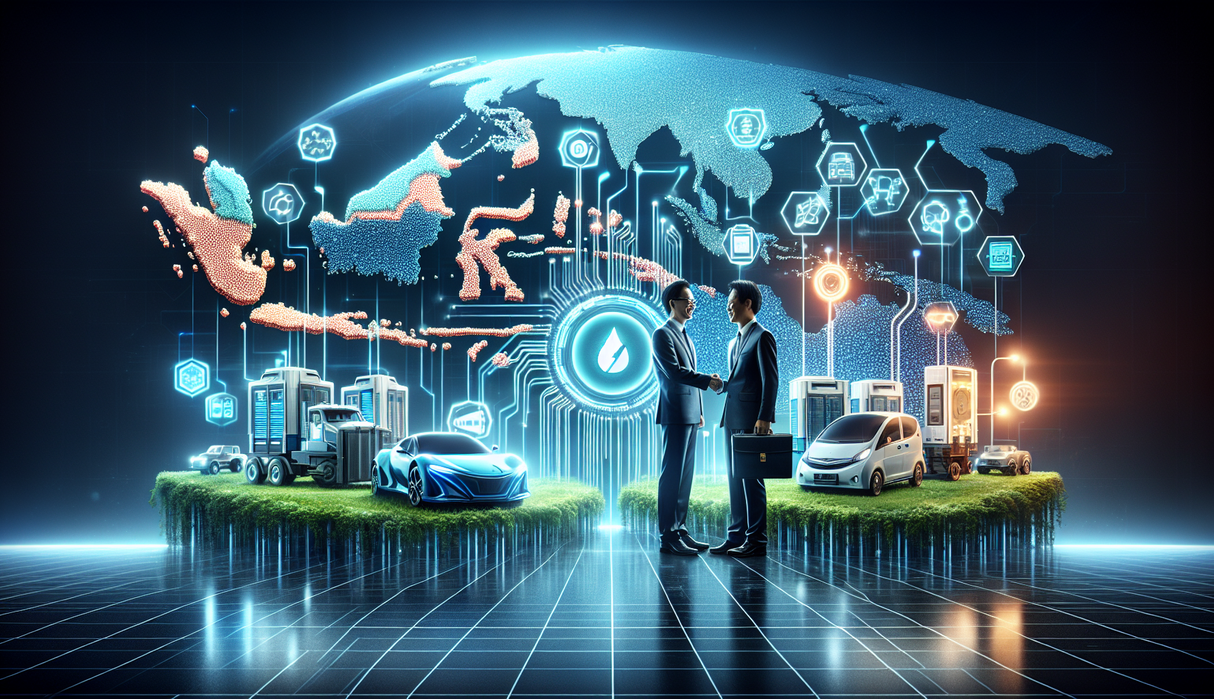 alt_text: Ilustrasi rantai pasok berkelanjutan untuk baterai EV dalam ekonomi hijau.