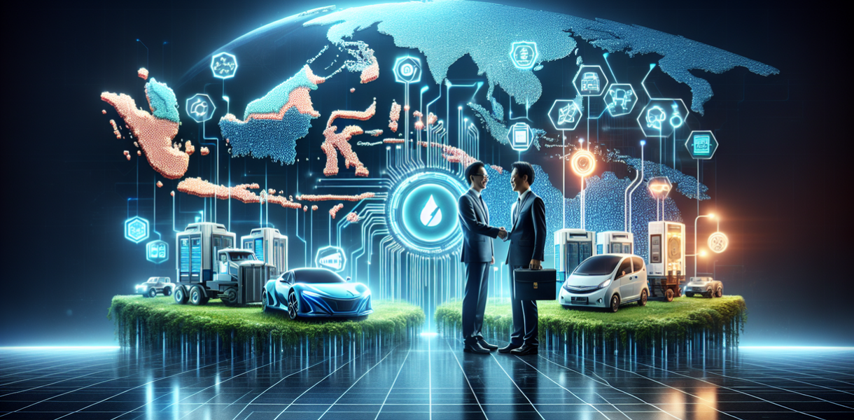 alt_text: Ilustrasi rantai pasok berkelanjutan untuk baterai EV dalam ekonomi hijau.