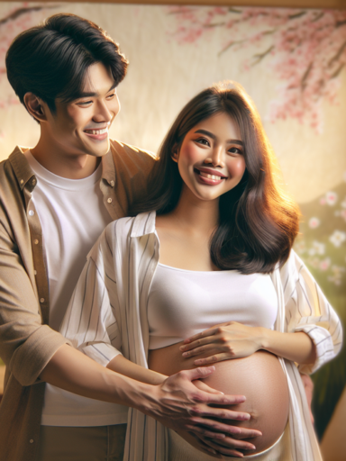 alt_text: Angga Yunanda dan Shenina merayakan kehamilan pertama sebagai babak baru cinta mereka.