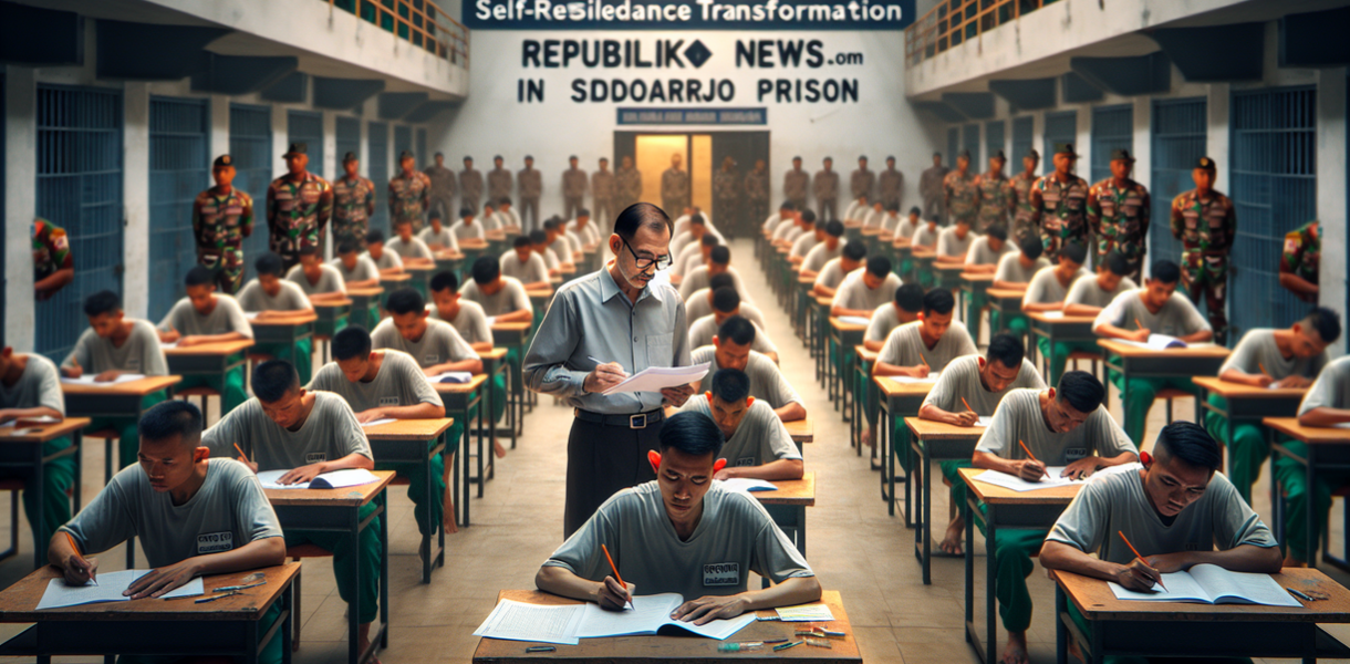 alt_text: Narapidana di Lapas Sidoarjo belajar menjahit untuk masa depan lebih baik melalui program pelatihan.