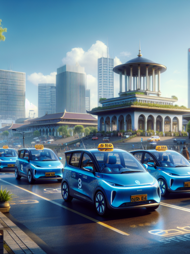 alt_text: Taksi listrik mulai beroperasi di Bandung Raya, simbol kemajuan transportasi ramah lingkungan.