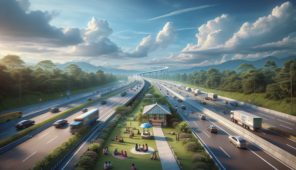 alt_text: Jalan tol Cipali tampak sepi setelah arus mudik Lebaran berakhir.