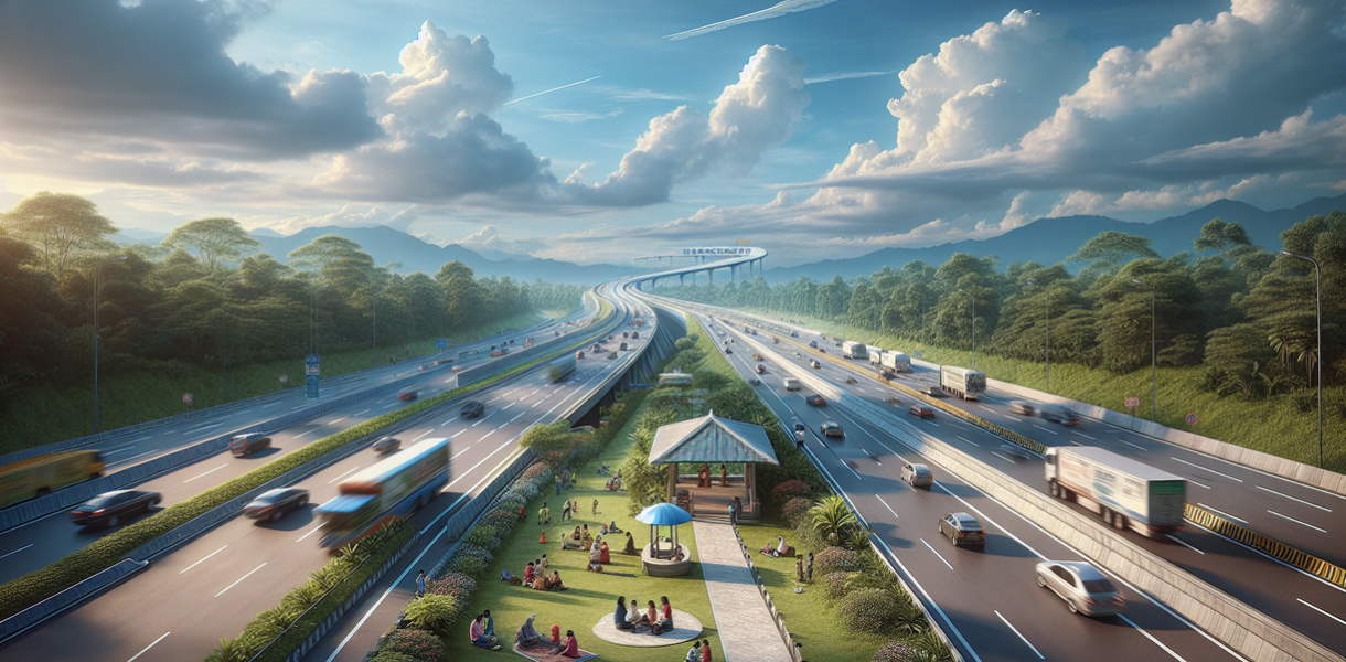 alt_text: Jalan tol Cipali tampak sepi setelah arus mudik Lebaran berakhir.