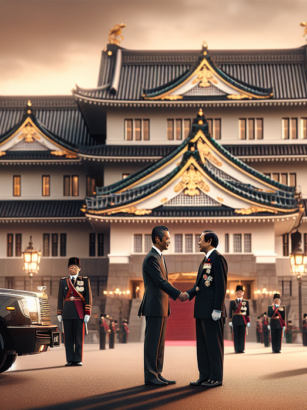 alt_text: Prabowo di istana Jepang, berdiplomasi, mengeksplorasi budaya, dan membahas isu diabetes.