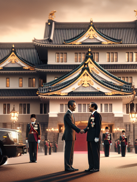 alt_text: Prabowo di istana Jepang, berdiplomasi, mengeksplorasi budaya, dan membahas isu diabetes.