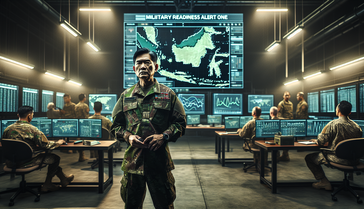 "alt_text": "Tentara TNI berjaga, terkait isu Siaga 1; krisis politik atau hanya prosedur standar?"