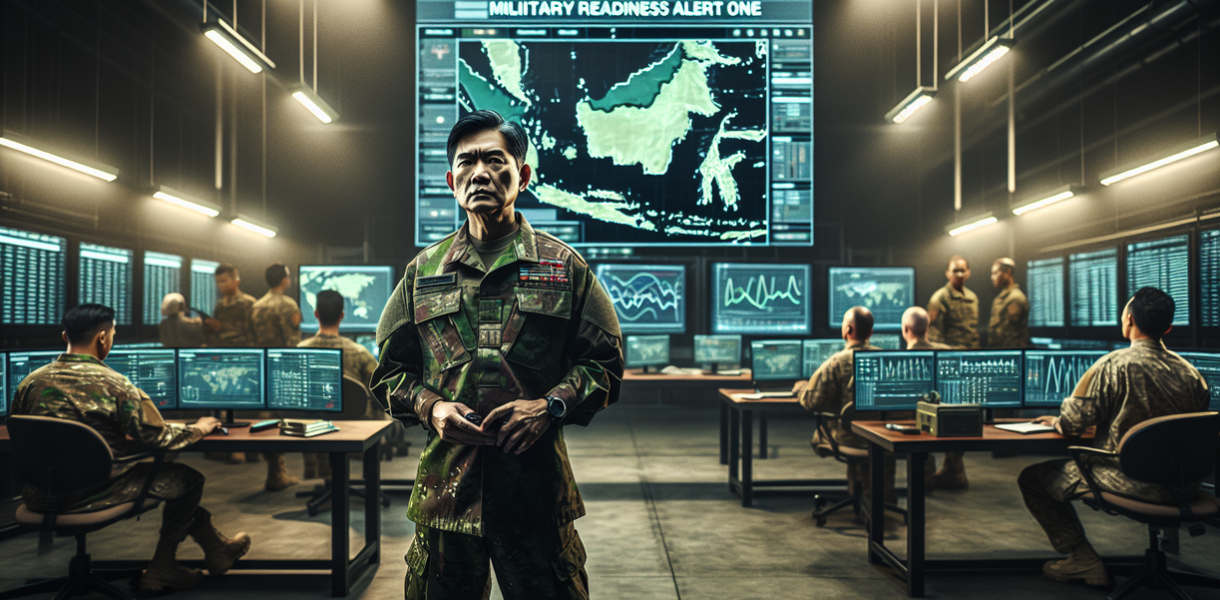 "alt_text": "Tentara TNI berjaga, terkait isu Siaga 1; krisis politik atau hanya prosedur standar?"