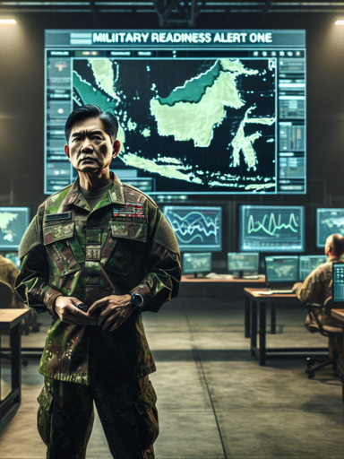 "alt_text": "Tentara TNI berjaga, terkait isu Siaga 1; krisis politik atau hanya prosedur standar?"