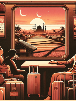 alt_text: Seorang pemuda merenung saat mudik, tantangan hidup dan sukses menanti di depan mata.