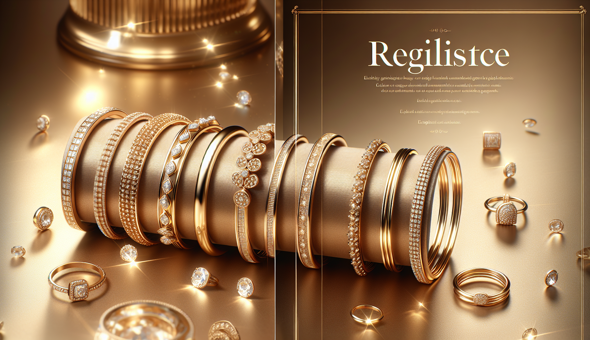 alt_text: Gelang emas dengan berlian kecil elegan, dirancang untuk wanita usia 50+ yang berkelas.