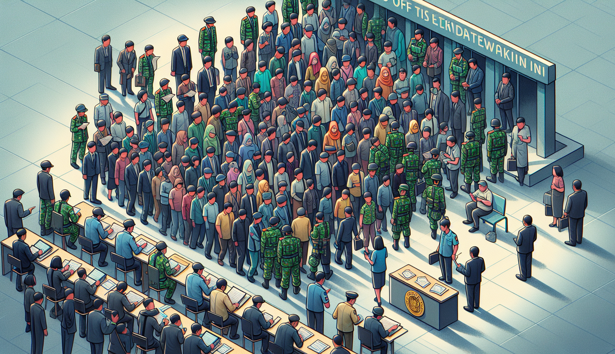 alt_text: Kantor Samsat Kotim dengan spanduk ajakan kepatuhan pajak kendaraan.