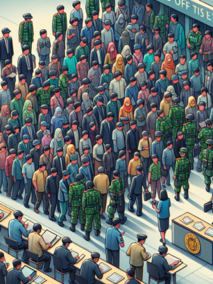 alt_text: Kantor Samsat Kotim dengan spanduk ajakan kepatuhan pajak kendaraan.