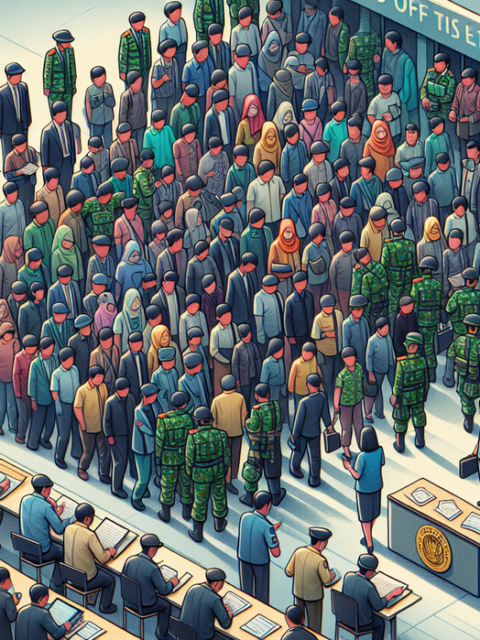 alt_text: Kantor Samsat Kotim dengan spanduk ajakan kepatuhan pajak kendaraan.