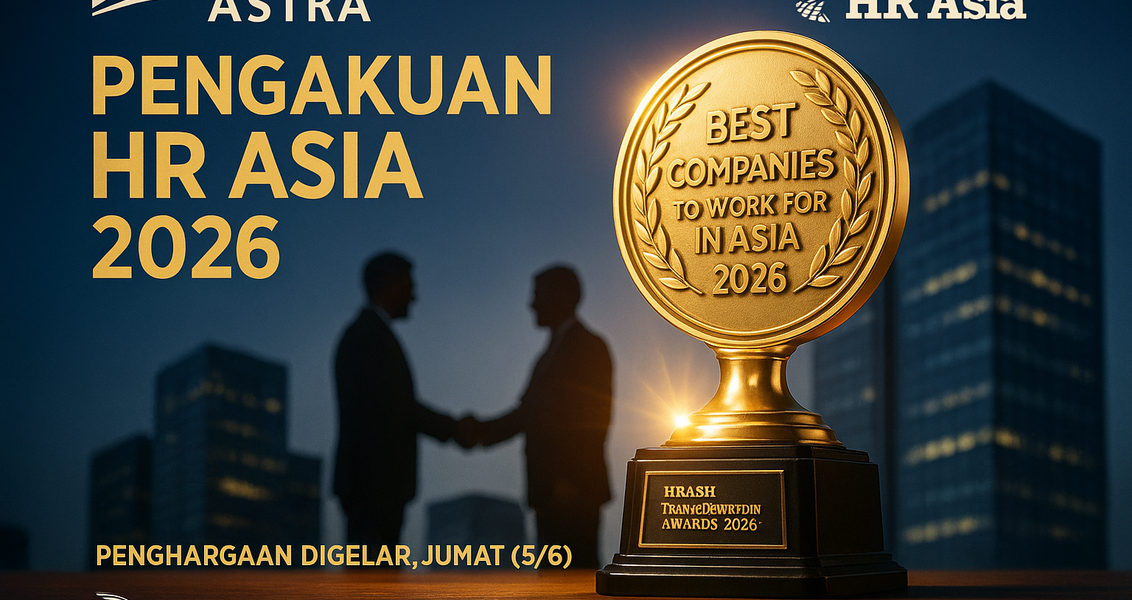 "alt_text": "Astra raih penghargaan HR Asia Best Companies, simbol prestasi dan keunggulan perusahaan."