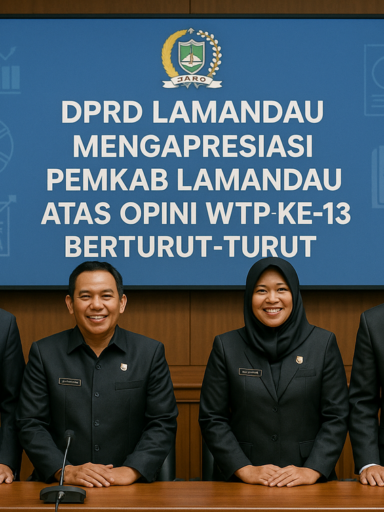 alt_text: "Penghargaan WTP untuk Transparansi Anggaran Lamandau tahun ini."