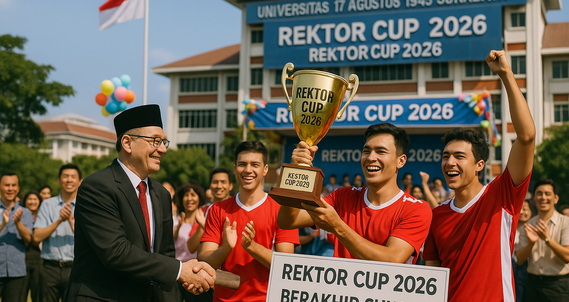 alt_text: "Rektor Cup 2026 di Surabaya, ajang mencetak generasi emas dalam olahraga dan akademik."