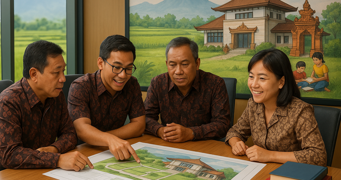 alt_text: Siswa antusias belajar di Sekolah Rakyat Jembrana, program edukasi inspiratif dari desa.