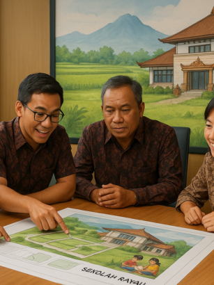 alt_text: Siswa antusias belajar di Sekolah Rakyat Jembrana, program edukasi inspiratif dari desa.