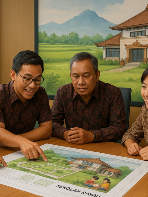 alt_text: Siswa antusias belajar di Sekolah Rakyat Jembrana, program edukasi inspiratif dari desa.