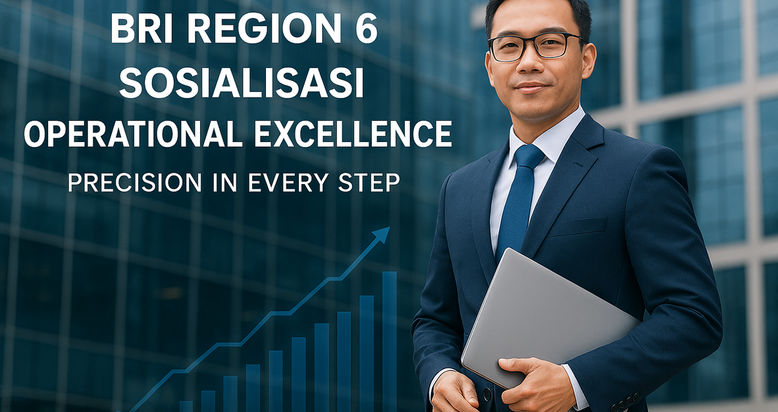 alt_text: Infografis "Operational Excellence & Rahasia Pembersih Wajah BRI" dengan elemen desain modern.